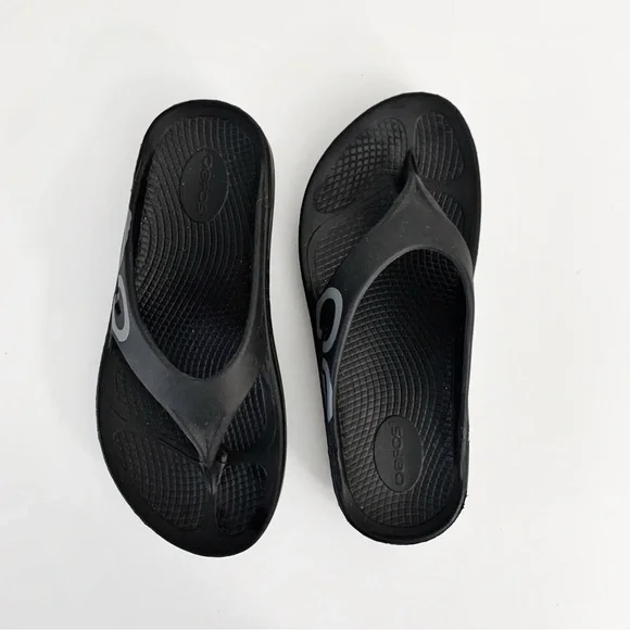 OOFOS oOriginal Sport Sandals Black & Graphite ~ 8M/10W - Picture 2 of 9